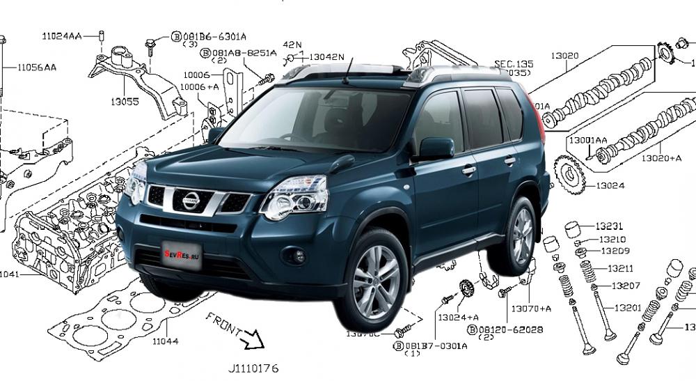 Ремонт двигателя автомобиля Nissan X-Trail T31 | 2007-2015 | 2 поколение