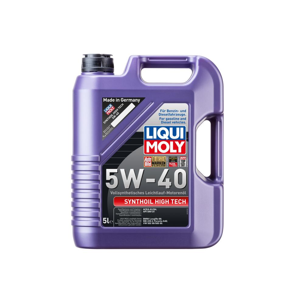 Моторное масло Liqui Moly Synthoil High Tech 5W40 | Канистра 5 л | 1925