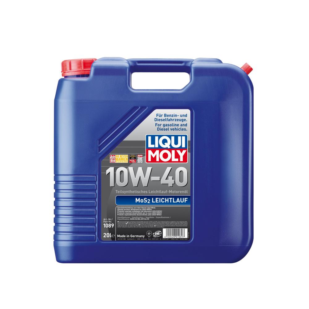 Моторное масло Liqui Moly MoS2 Leichtlauf 10W40 | Канистра 20 л | 1089