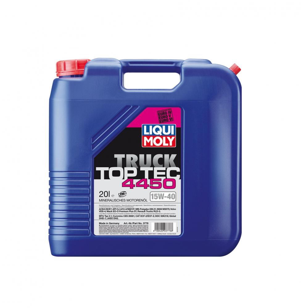 Моторное масло Liqui Moly Top Tec Truck 4450 15W40 | Канистра 20 л | 3778