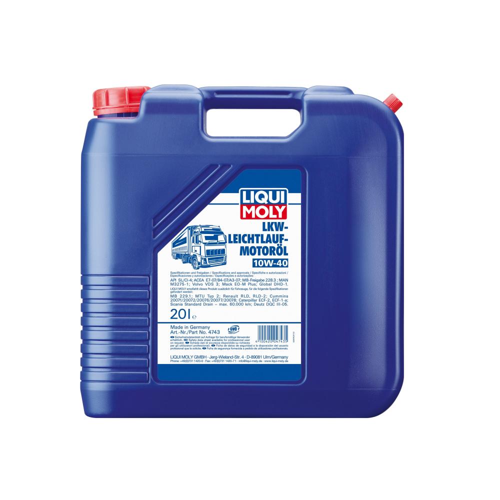 Моторное масло Liqui Moly LKW Leichtlauf Motoroil Basic 10W40 | Канистра 20 л | 4743