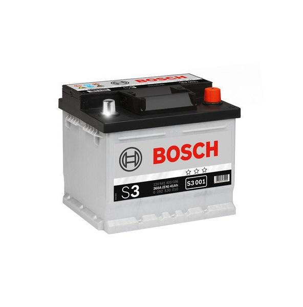 Аккумулятор Bosch S3 12 В 41 А/ч 360 А | - + | 0092S30010