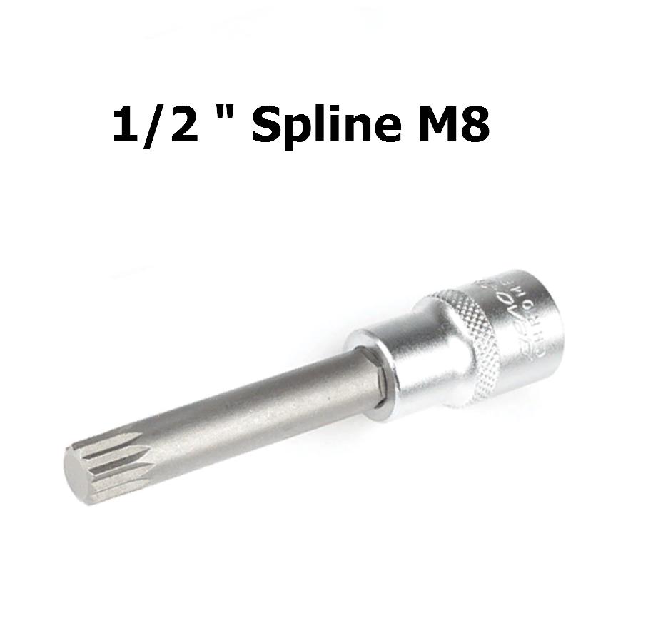 Головка 1/2&quot; со вставкой Spline M8 мм L=100 мм | Дело техники | 625458