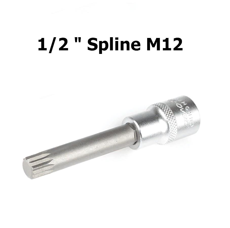 Головка 1/2&quot; со вставкой Spline M12 мм L=100 мм | Дело техники | 625462