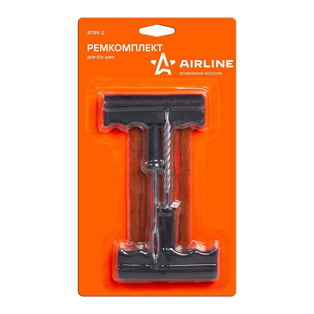 Ремкомплект для б/к шин Т-ручки (шило:для жгута+спиральное, жгуты 5 шт.) AirLine ATRK-2 