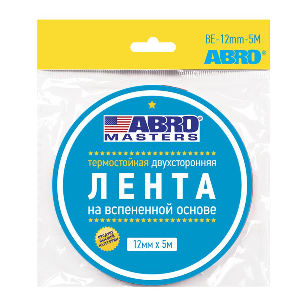 Лента клейкая двухсторонняя 12 мм х 5 м (черная) Abro BE-12MM-5M-RW