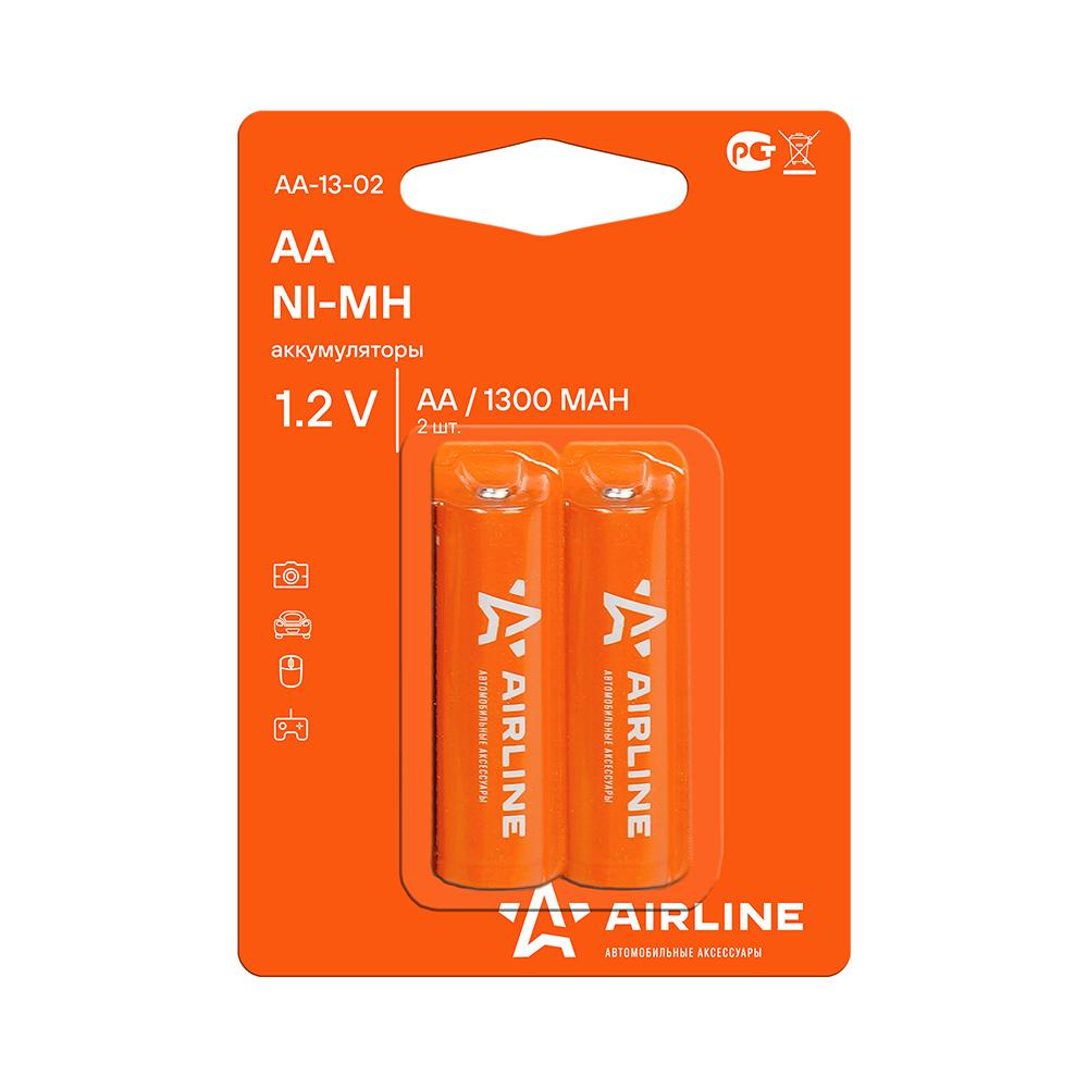 Батарейки AA HR6 аккумулятор Ni-Mh 1300 mAh 2шт. AirLine AA-13-02