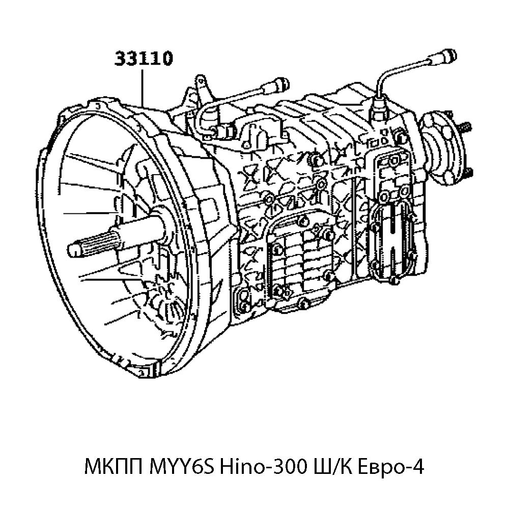 Коробка переключения передач (МКПП MYY6S) Hino-300 Ш/К Евро-4 | Оригинал